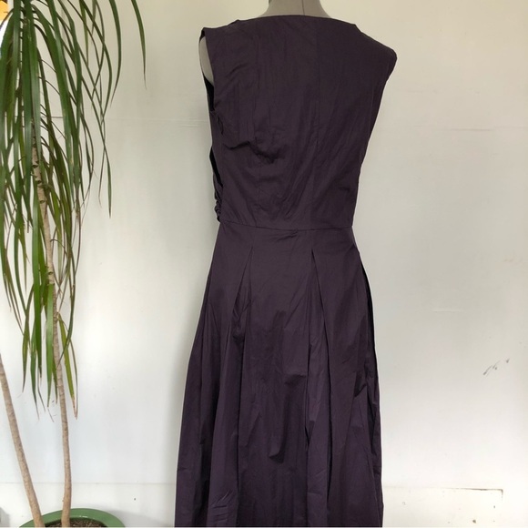 PIENA Women's Purple Gown Cotton V-Neck Sleveless Prom Dress Size L - Picture 8 of 13